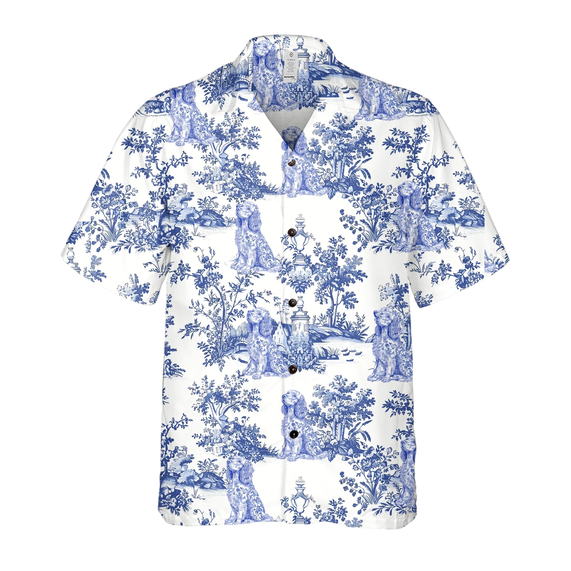 Dog Toile Fabri - Personalized Hawaiian Shirt, Gift For Dog Lover