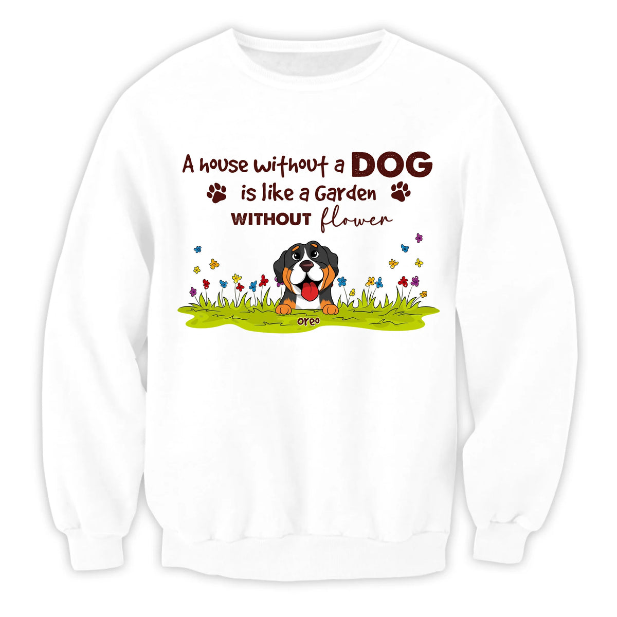 A House Without Dogs Is Like A Garden Without Flowers Shirt - Personalized Tshirt For Dog Lover & Gardener, Gift For Dog Owners