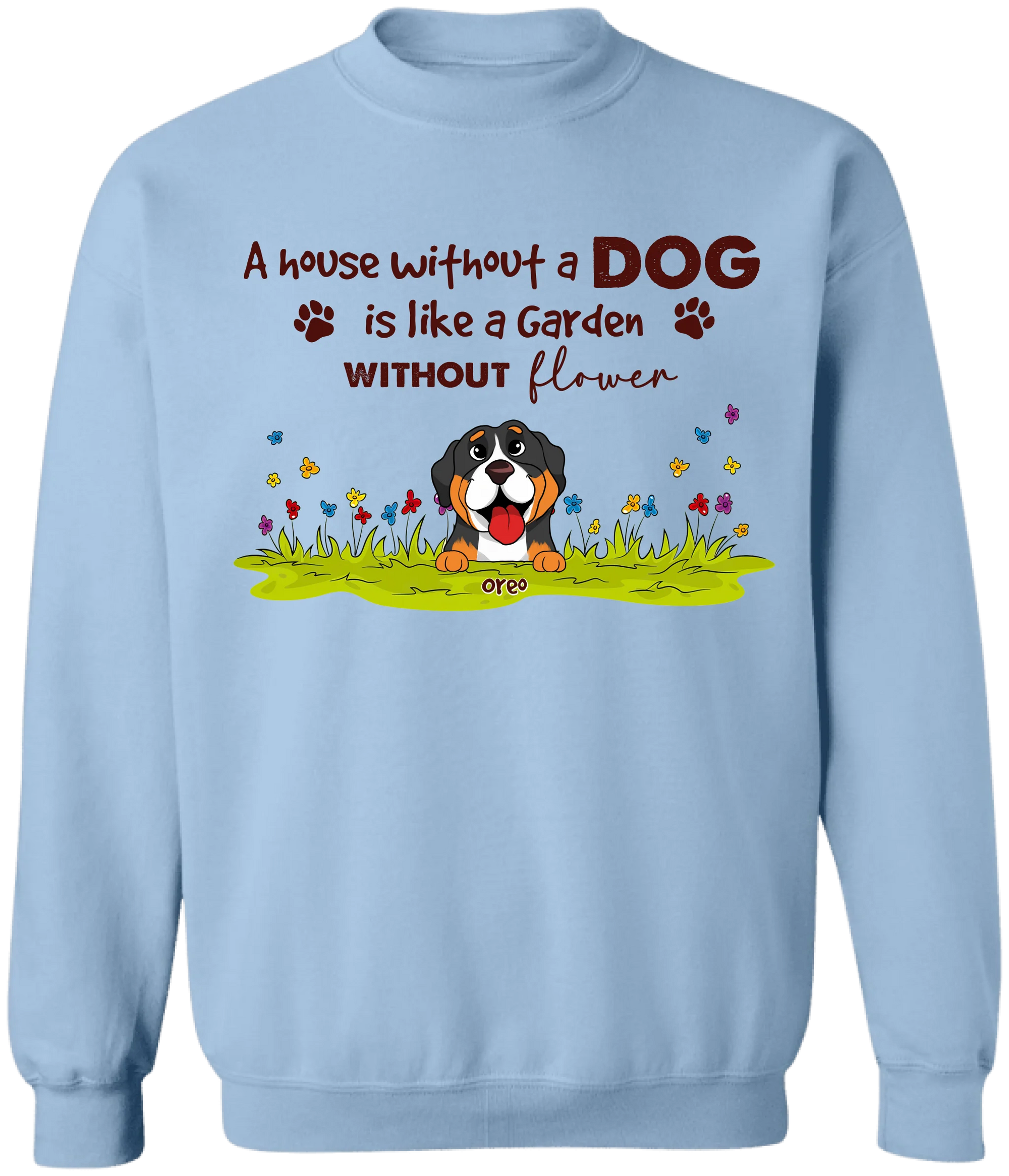 A House Without Dogs Is Like A Garden Without Flowers Shirt - Personalized Tshirt For Dog Lover & Gardener, Gift For Dog Owners