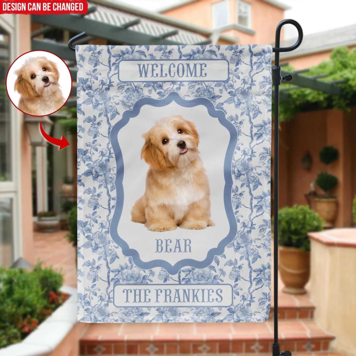 Welcome To Our Home - Personalized Garden Flag, Pet Welcome Yard Flag, Gift For Pet Lover
