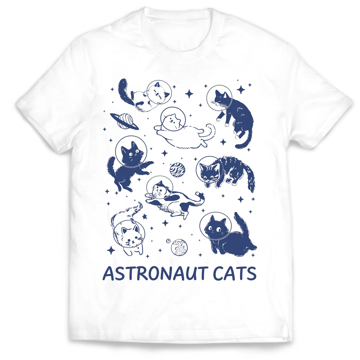 Astronaut Cat - Personalized T-Shirt, Cat In Space, Cat Lover Gift