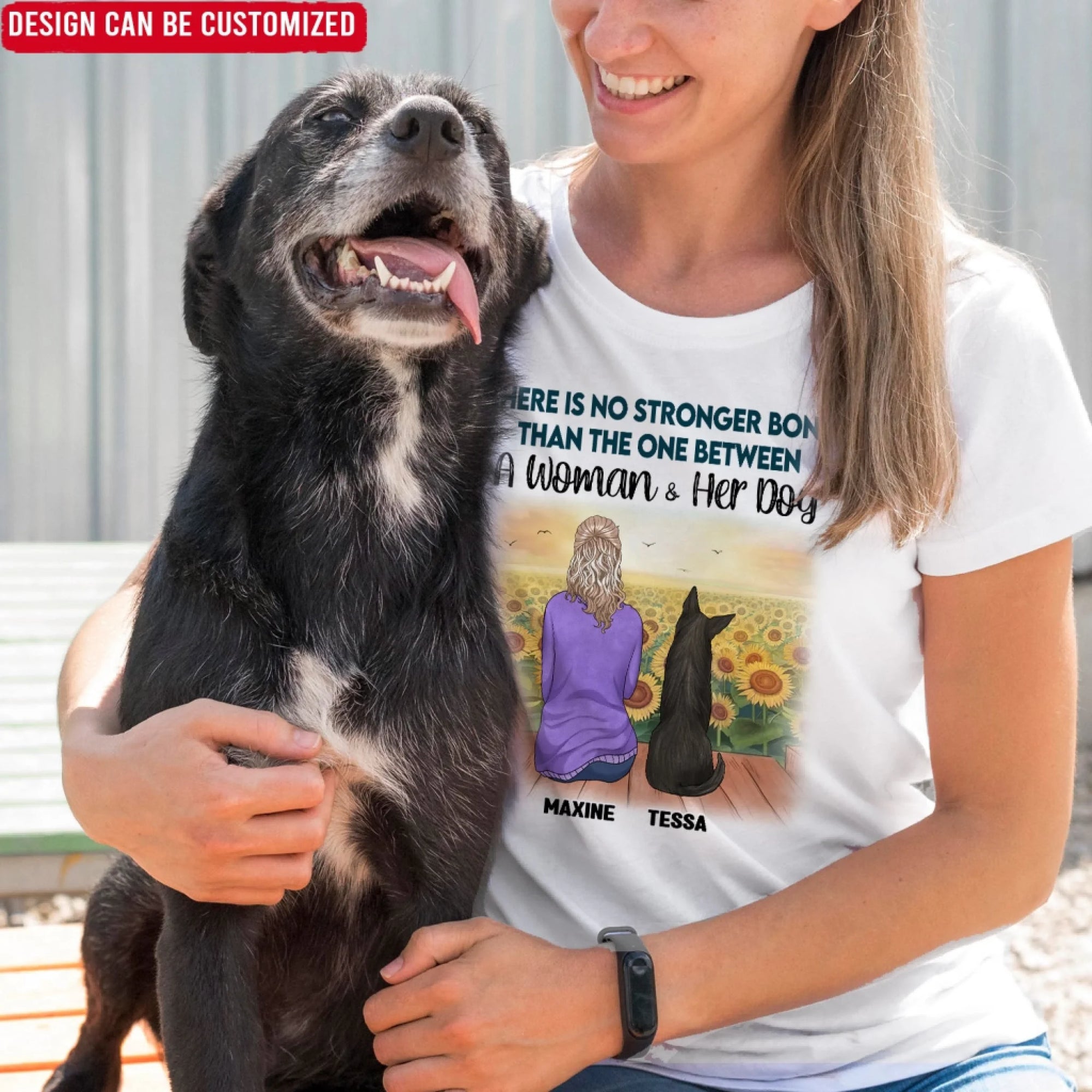No Stronger Bond Than The One Between A Man & His Dog - Personalized T-Shirt, Gift For Dog Lovers