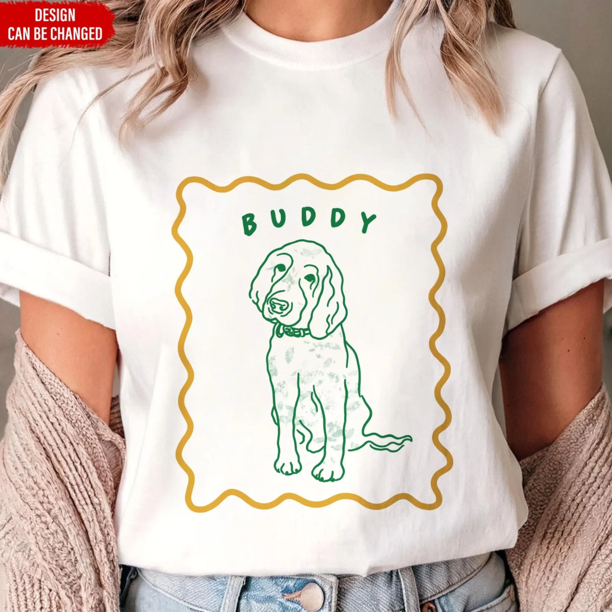 Retro Pet Portrait - Personalized T-Shirt, Gift for Pet Owner, Dog/Cat Lovers Gift, Pet Summer Vibes Tee