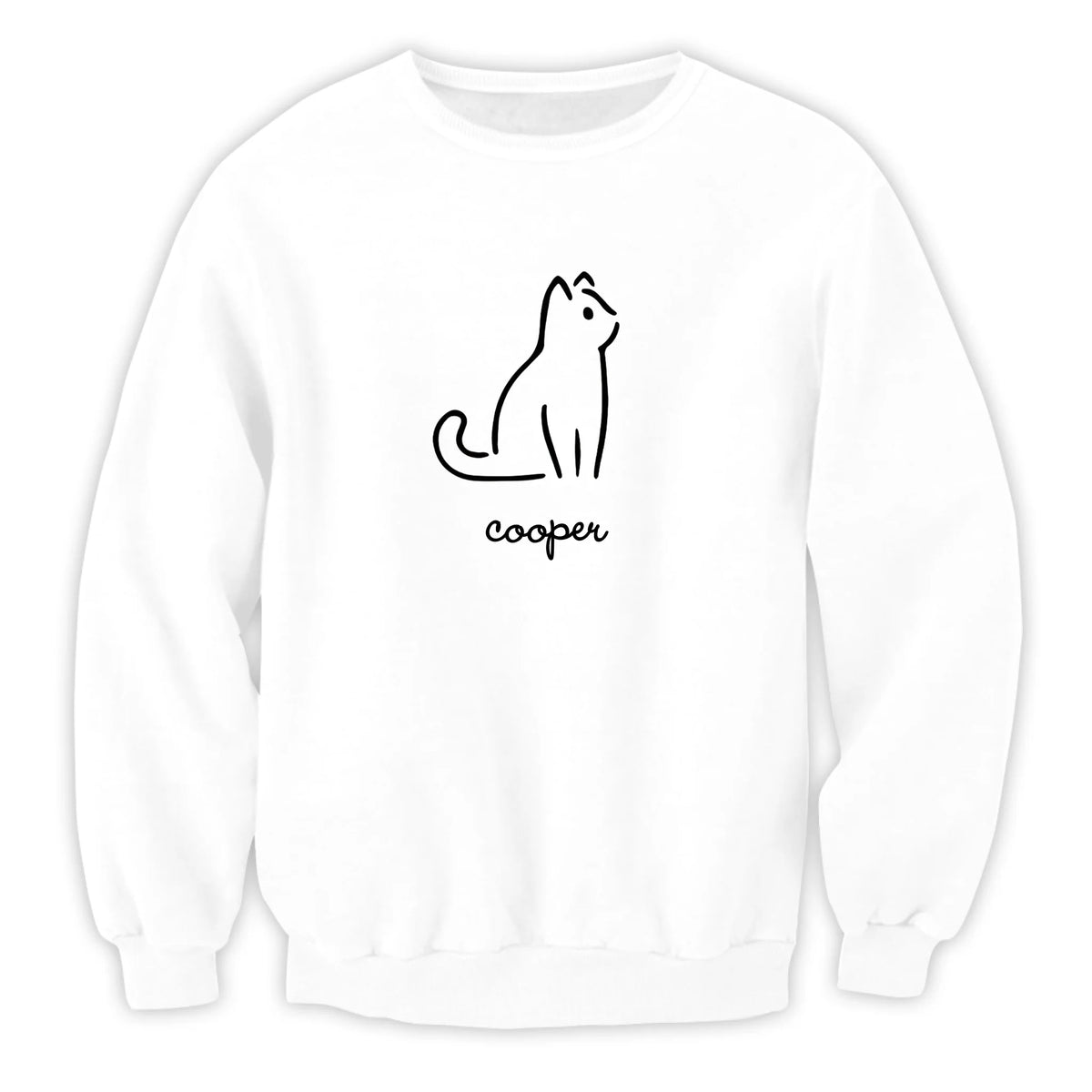 Un Deux Trois Cat - Personalized T-shirt, Cute Cats Line Art T-shirt, Gift for Cat Lovers, Cat Mom/Cat Dad Gift