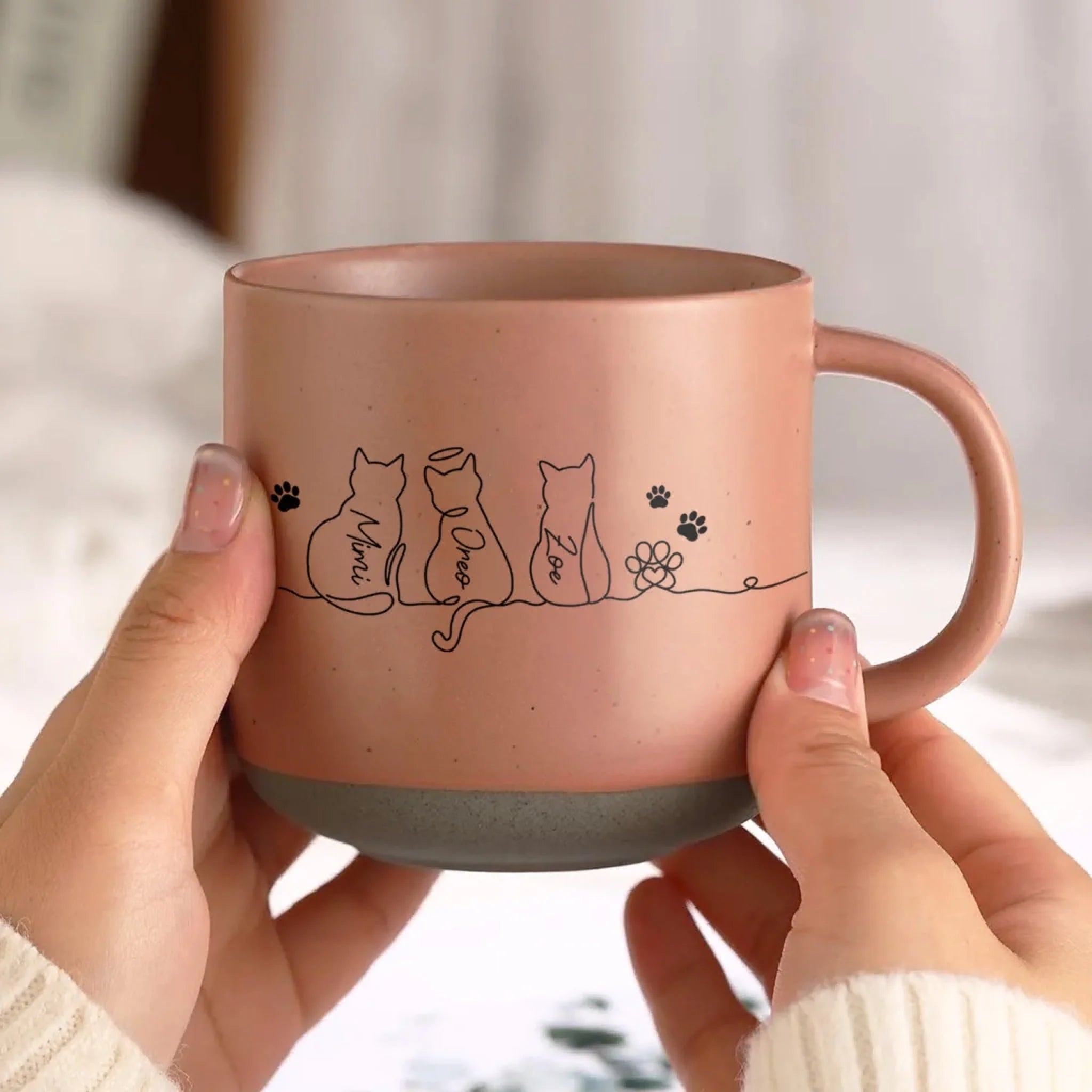 Custom Gift For Cat Lover, Cat Line Art mk 3