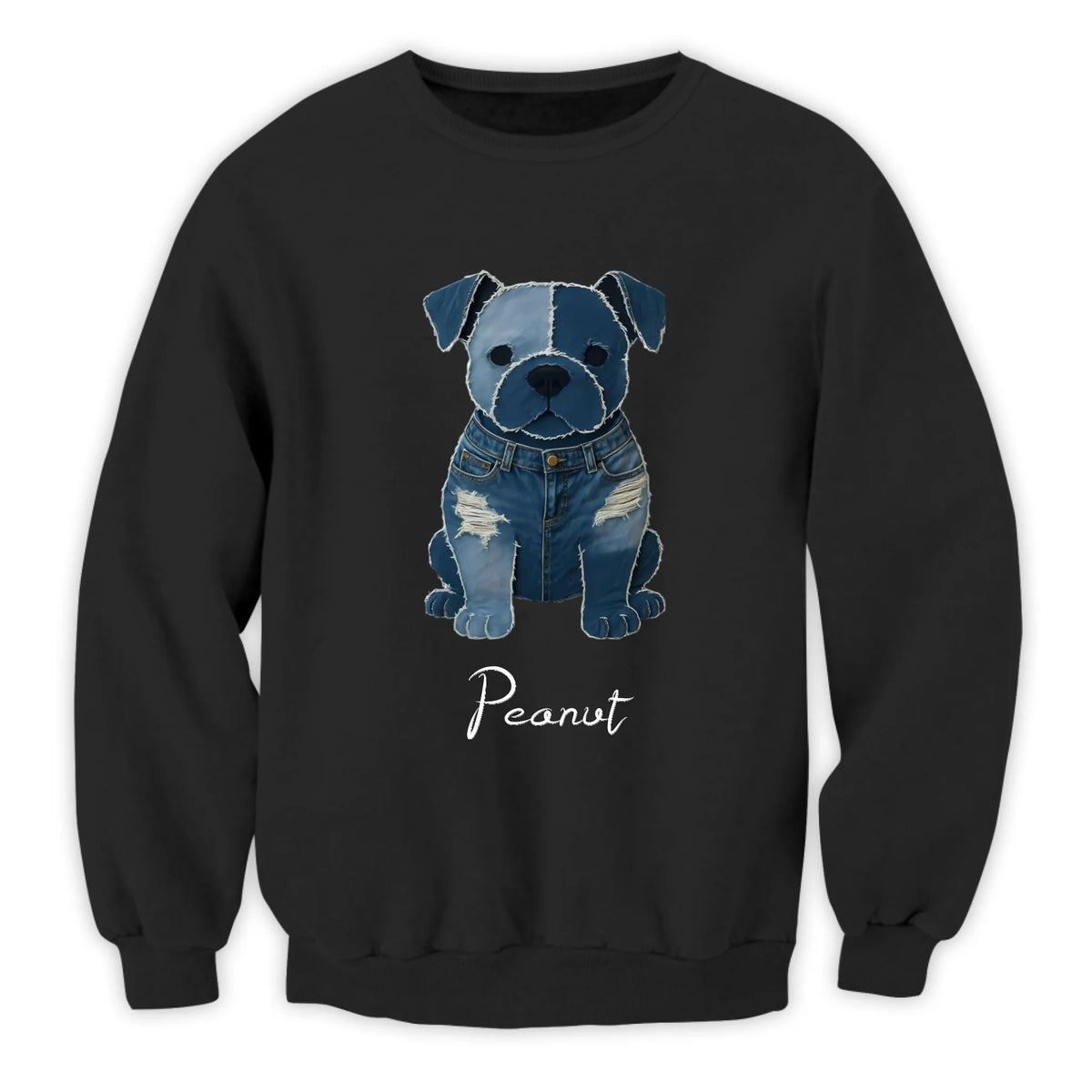 Cute Denim Patch Puppy - Personalized T-Shirt, Gift For Dog Lovers
