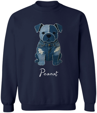 Cute Denim Patch Puppy - Personalized T-Shirt, Gift For Dog Lovers