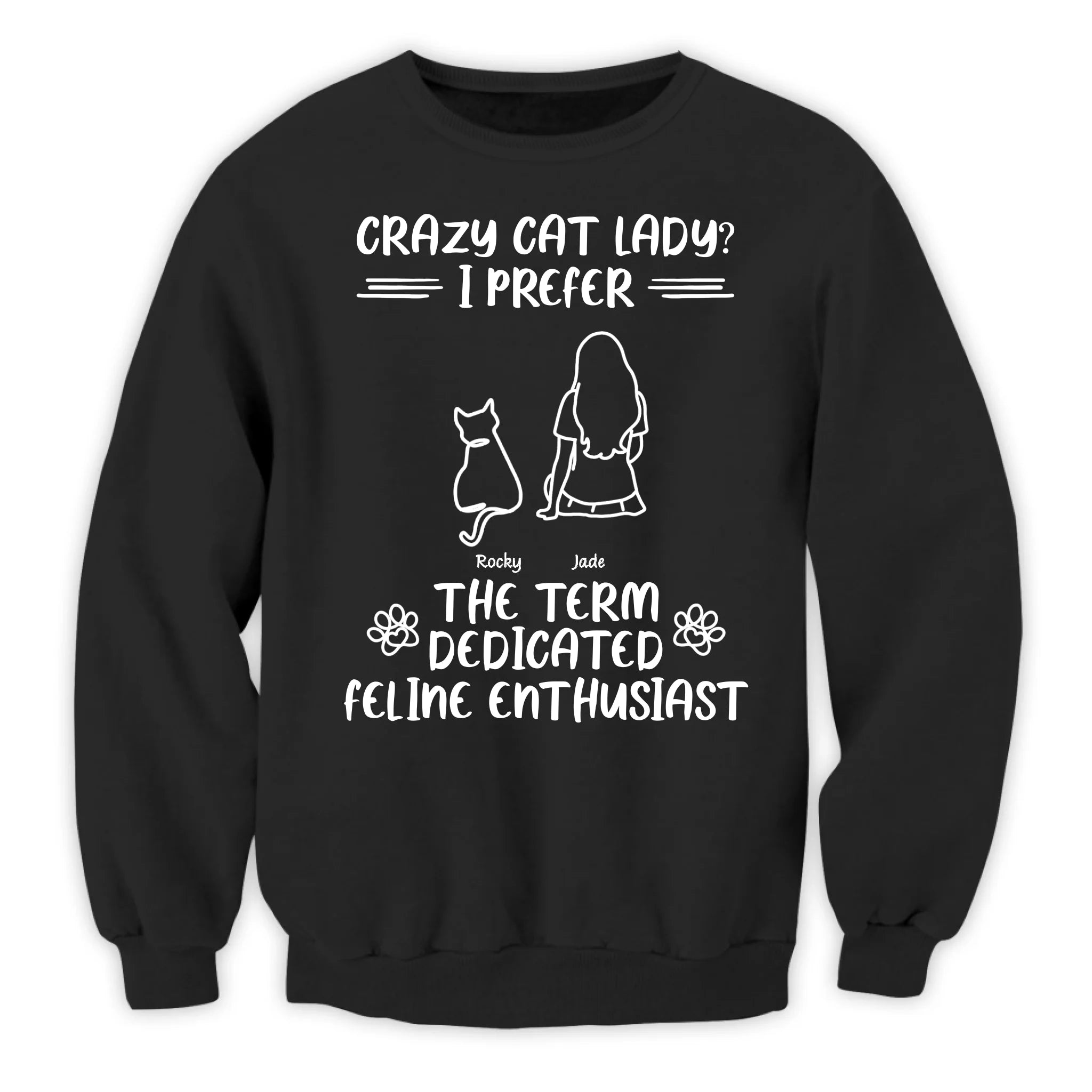 Crazy Cat Lady - Personalized T-Shirt, Gift for Cat Lovers, Cat Mom Gift