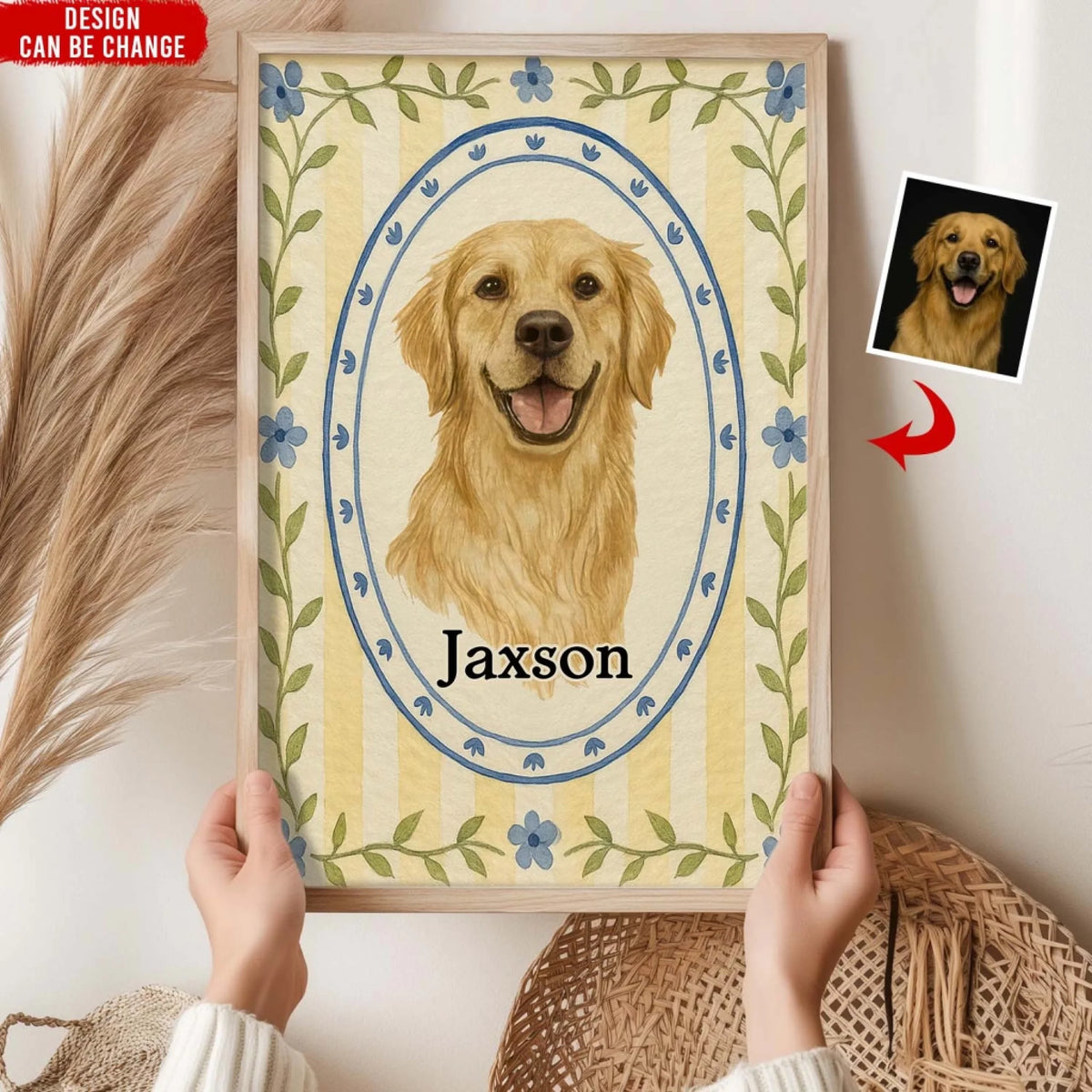 Watercolor Pet Portrait - Personalized Poster, Gift For Dog Lovers, Dog Portrait Poster