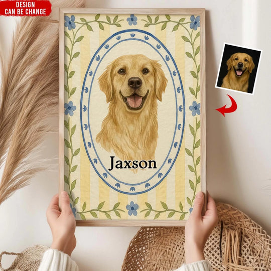 Watercolor Pet Portrait - Personalized Poster, Gift For Dog Lovers, Dog Portrait Poster
