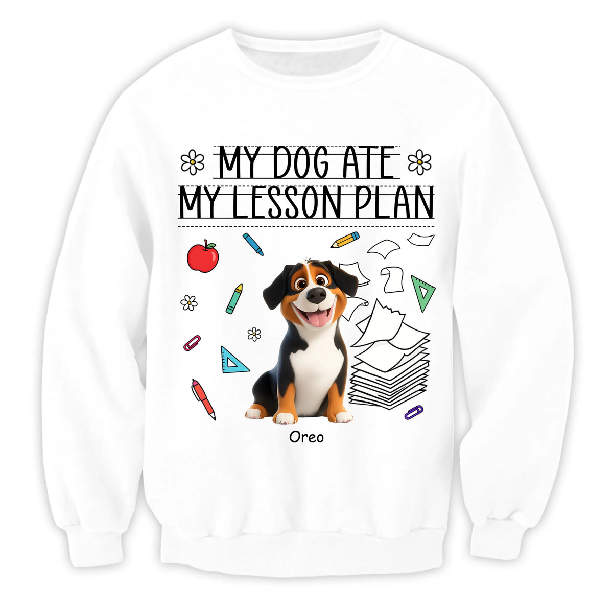 My Dog Ate My Lesson Plan Teacher - Personalized T-Shirt, Funny Gift