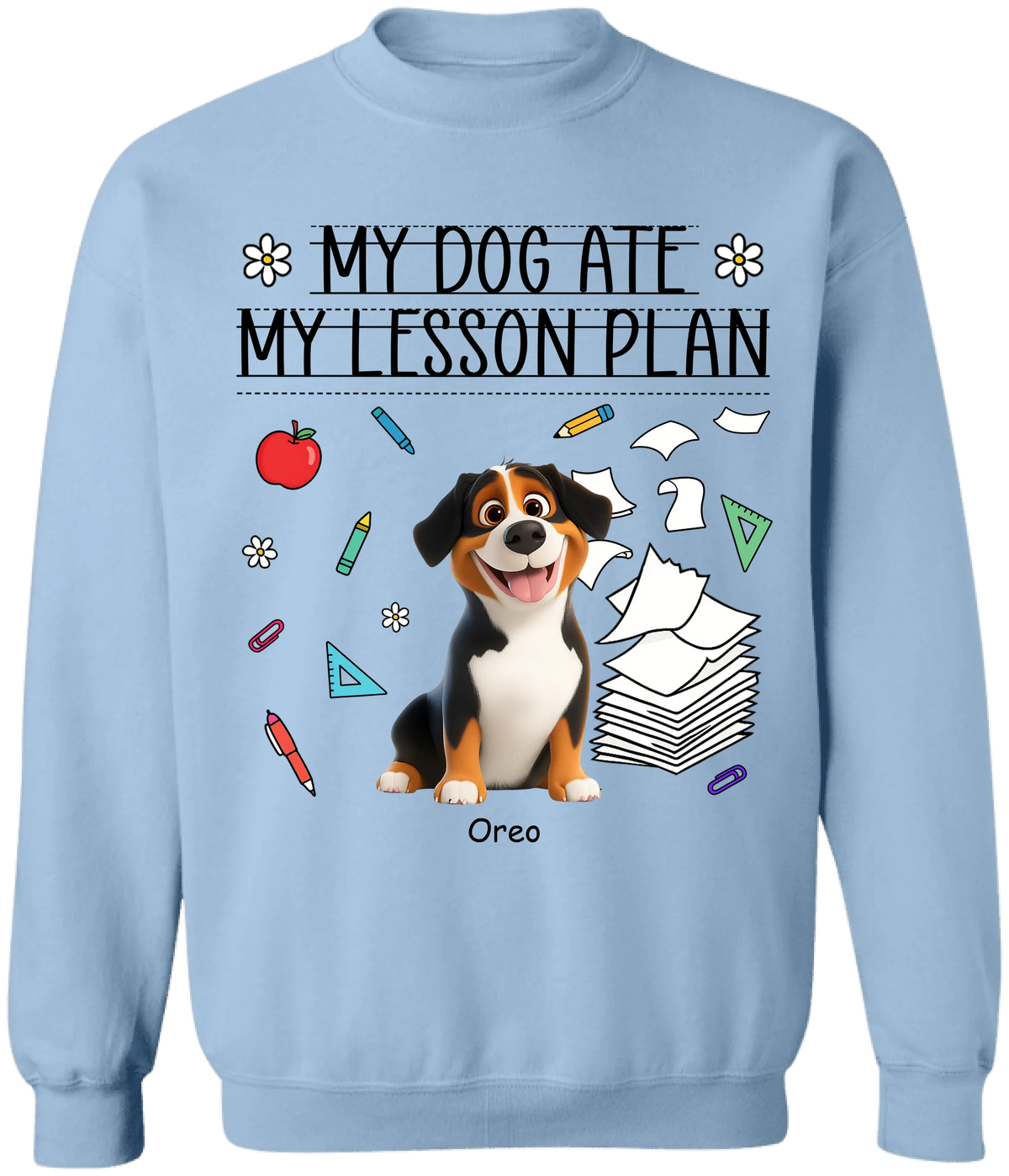 My Dog Ate My Lesson Plan Teacher - Personalized T-Shirt, Funny Gift