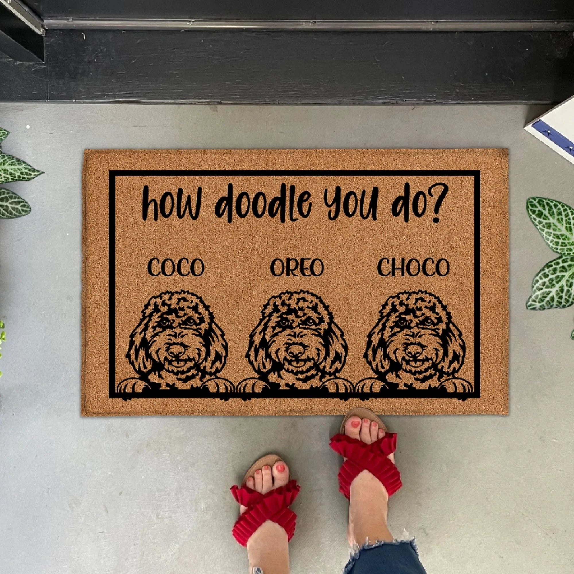 How Doodle You Do - Personalized Doormat, Dog Owner's Home Decor, Gift For Dog Lover