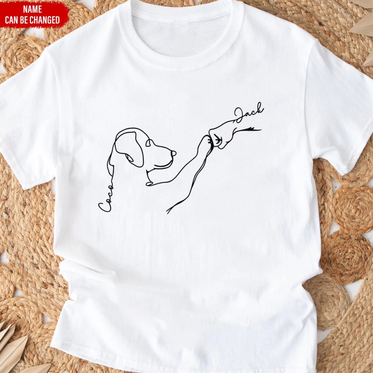 Dog Fist Bump One Line Art mk ads