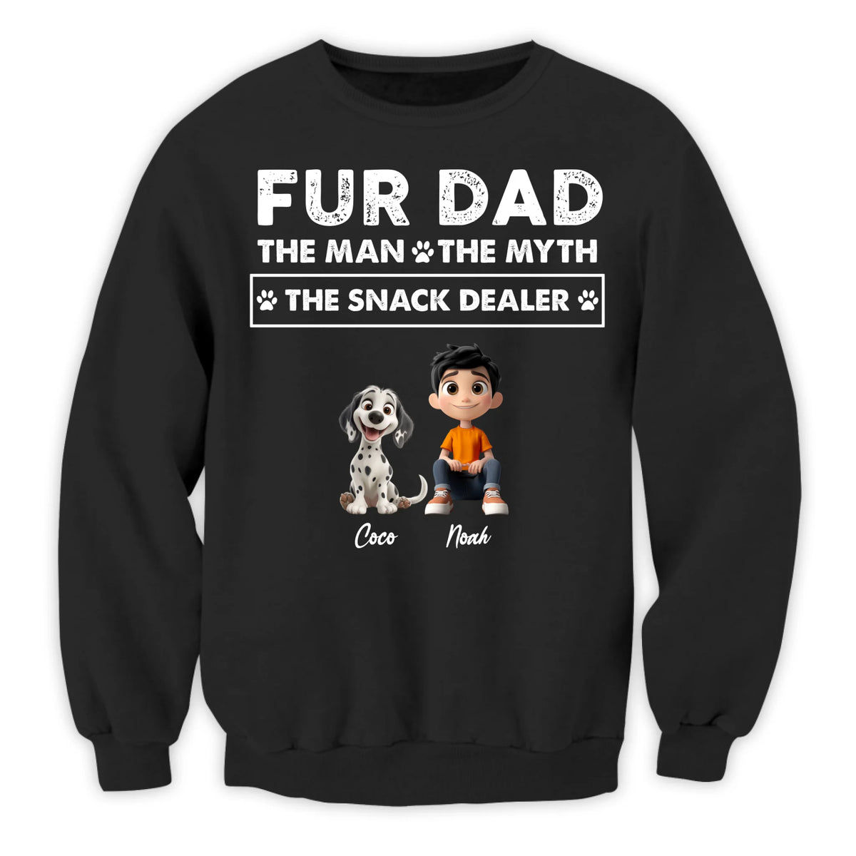 Dog Dad The Man The Myth The Snack Dealer - Personalized T-Shirt, Funny Pet Lover Shirt