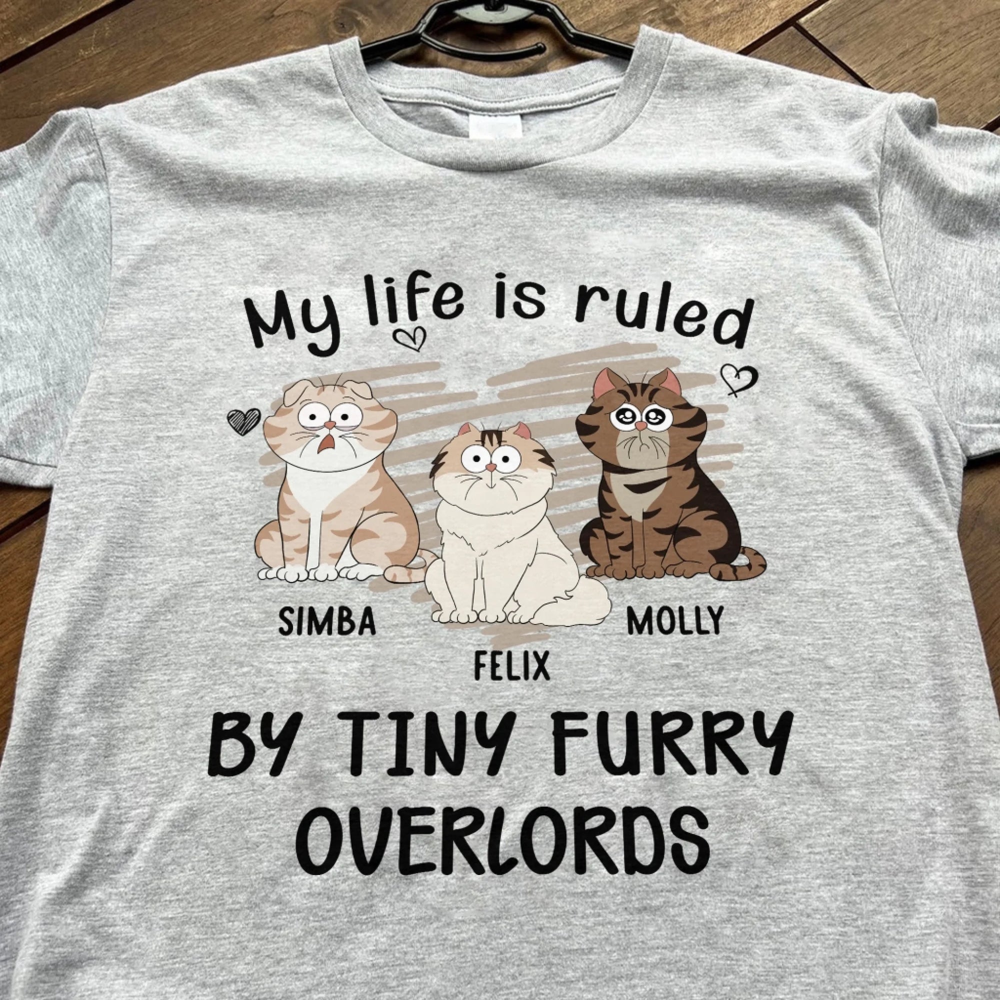My Life Is Ruled By Cats - Personalized T-Shirt, Gift For Cat Mom, Cat Lady Shirt