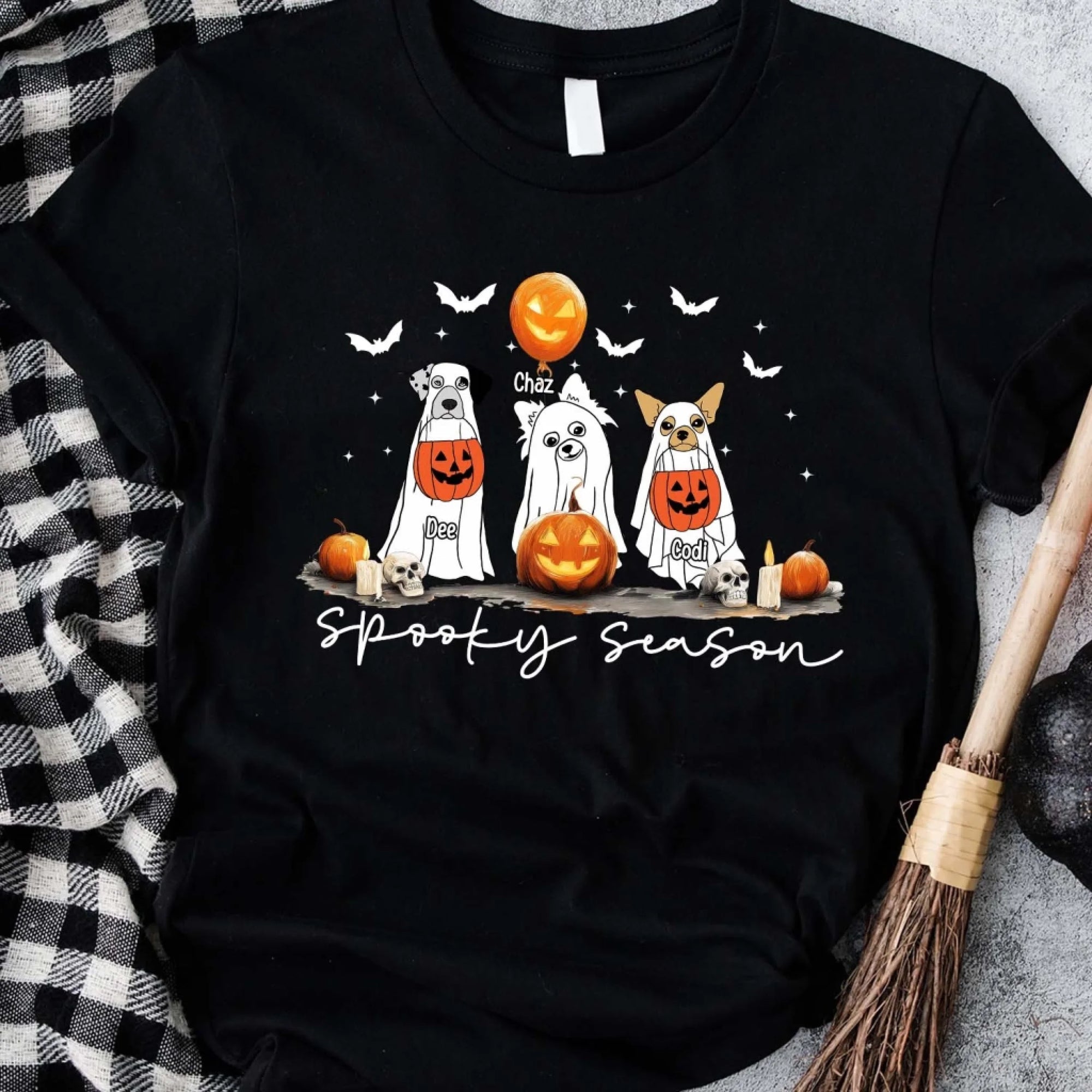 Dog Spooky Season - Personalized T-Shirt, Halloween Gift For Dog Lovers