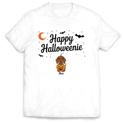 Happy Halloweenie - Personalized T-Shirt, Gift For Dachshund Dog, Halloween Gift
