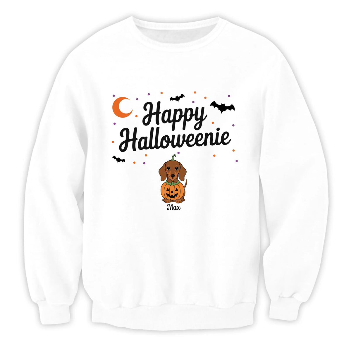 Happy Halloweenie - Personalized T-Shirt, Gift For Dachshund Dog, Halloween Gift