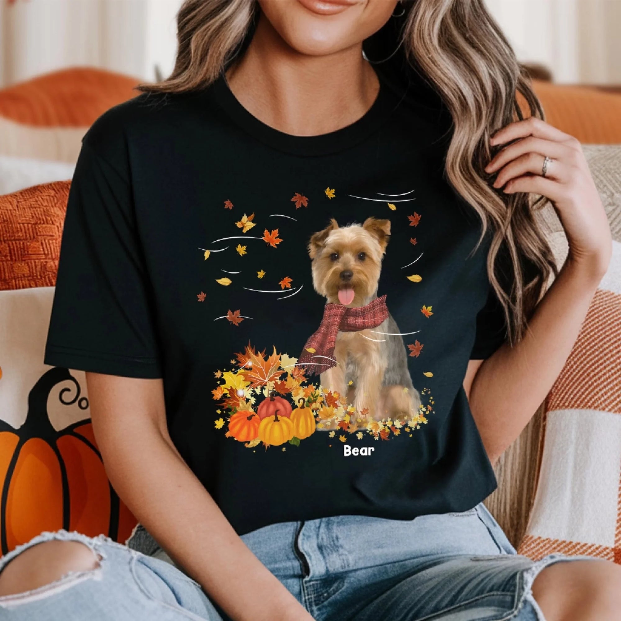 Autumn Dog - Personalized T-Shirt, Gift For Dog Lovers, Autumn Dog
