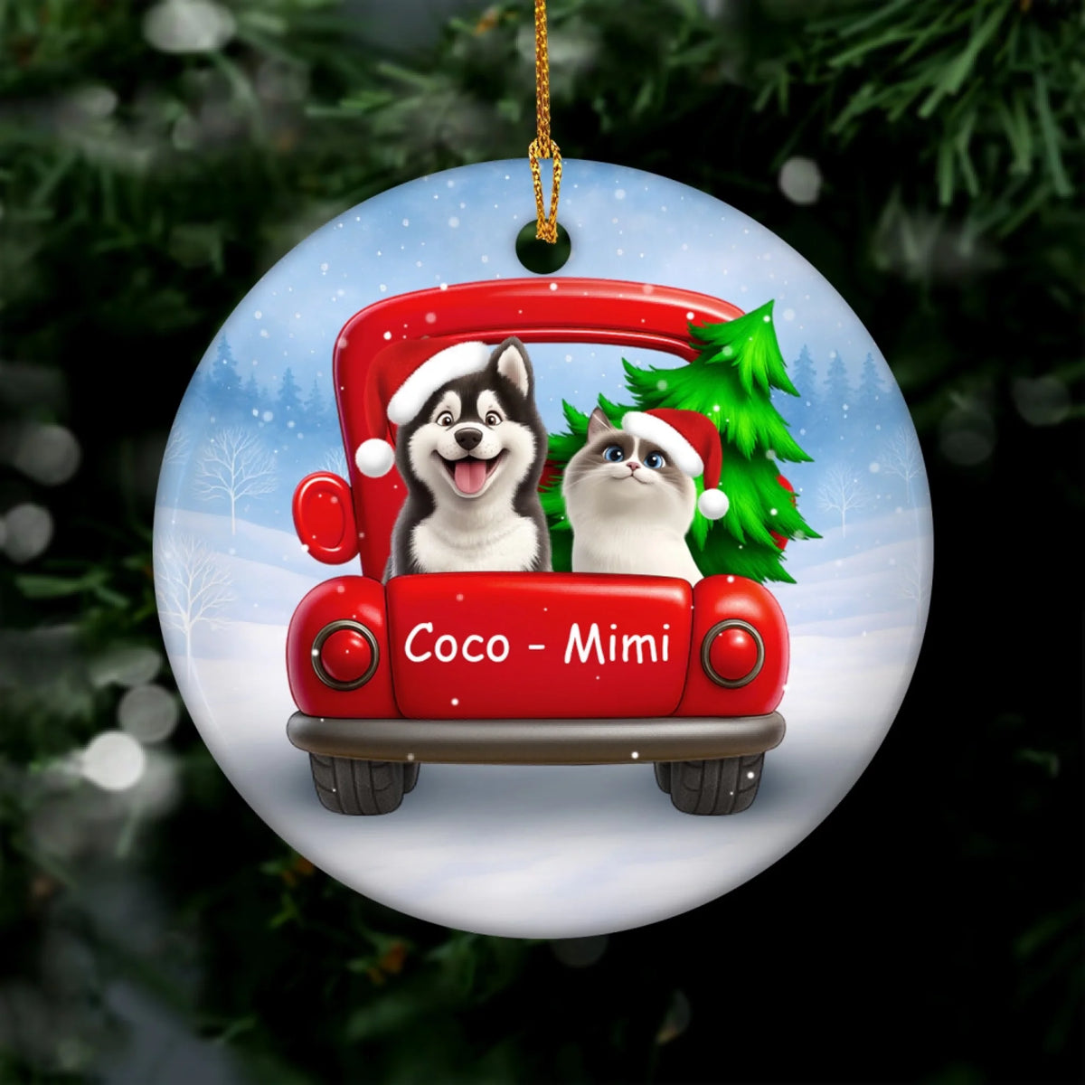 Pet Christmas With Red Truck mk preview