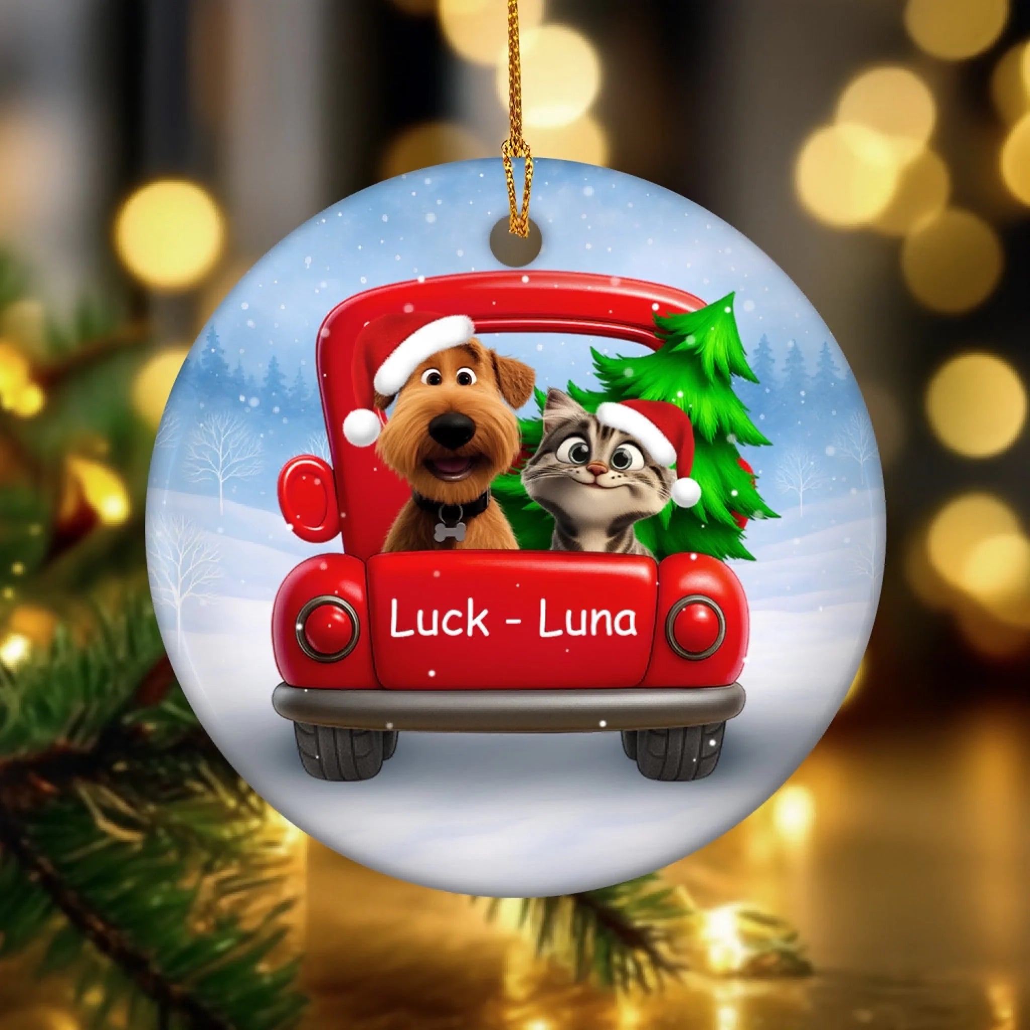 Pet Christmas With Red Truck mk 4
