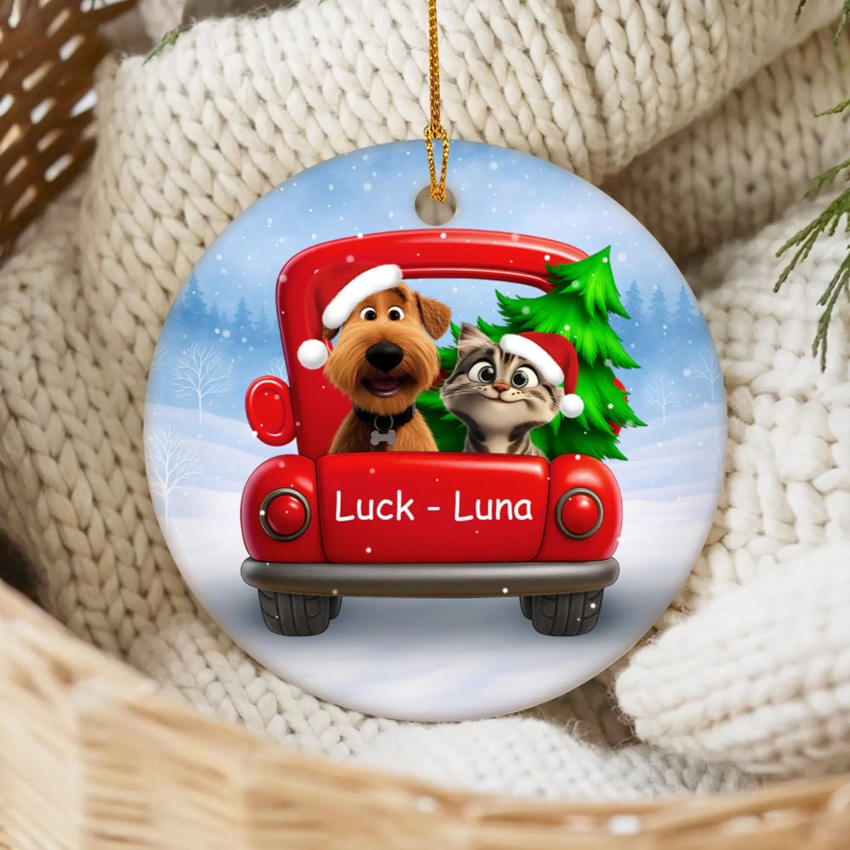 Pet Christmas With Red Truck mk 3