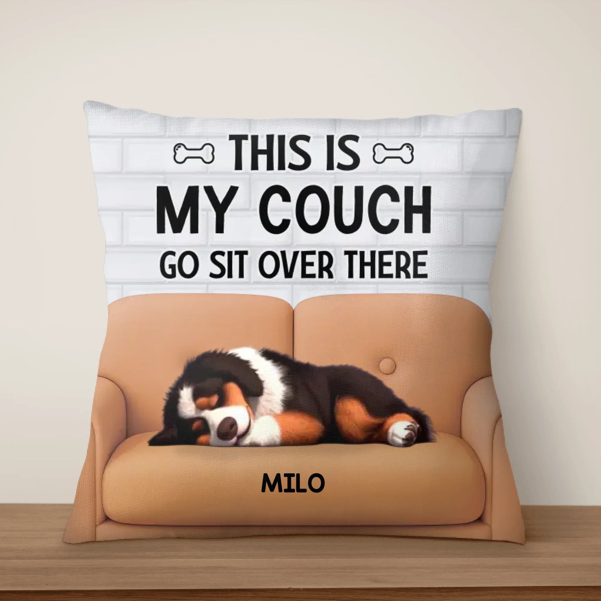 This Is My Couch Go Sit Over There - Personalized Pillow, Gift For Dog Lover