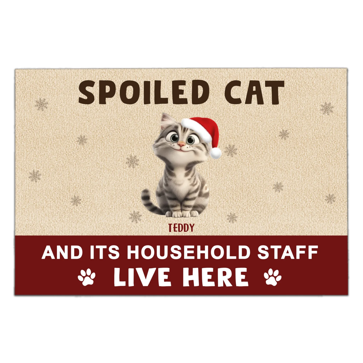 Spoiled Cats Live Here - Personalized Doormat Gift For Cat Lover, Cat&#39;s Owner Christmas Decor