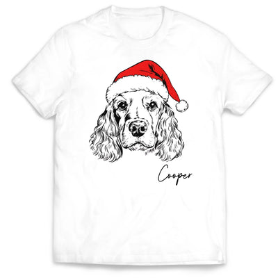 Dog Breeds in Festive Santa Hat - Personalized T-Shirt/Sweatshirt, Gift For Dog Lover, Funny Gift