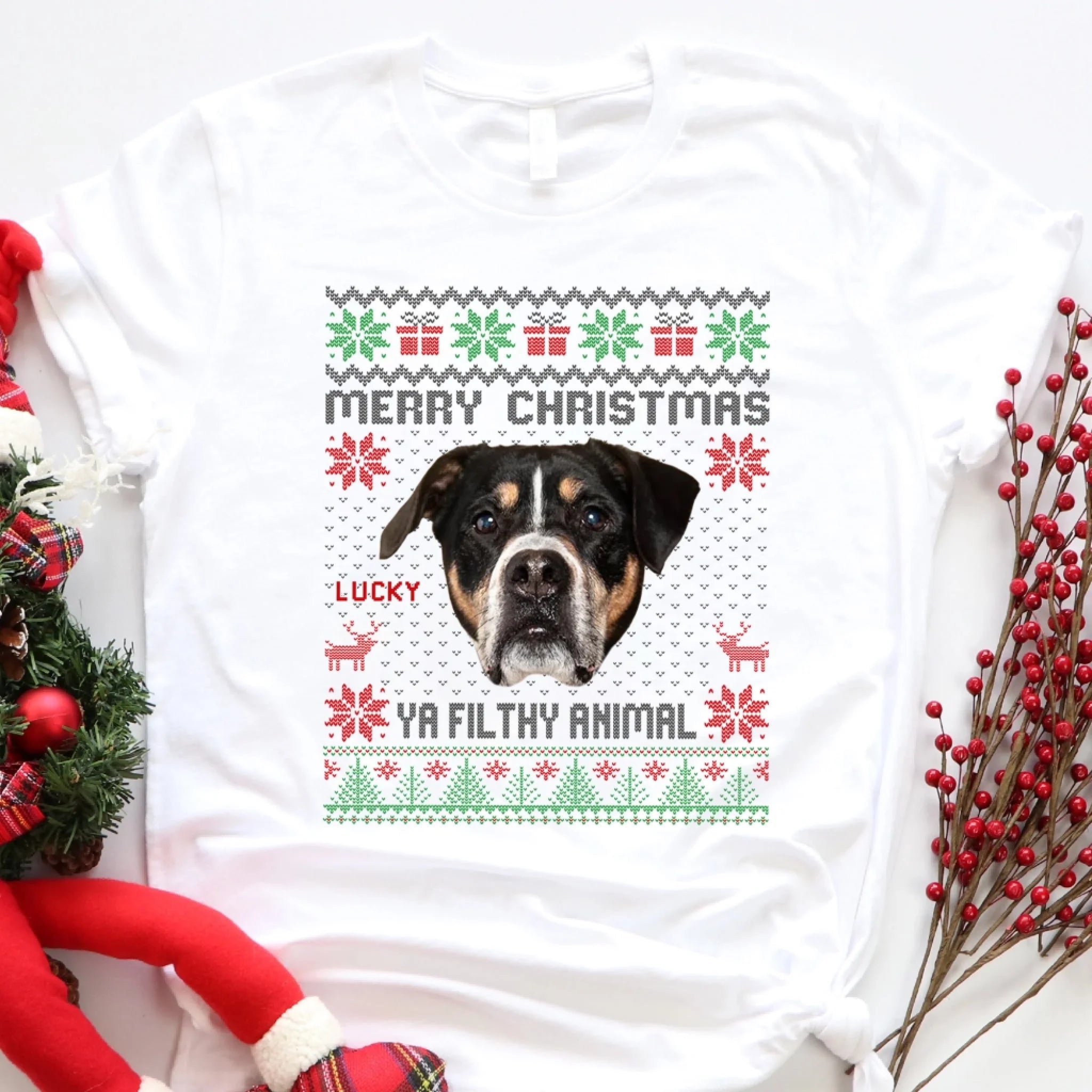 It's Paw-ty Time, Ya Filthy Animal- Personalized T-Shirt, Custom Photo Sweatshirt, Gift For Pet Lovers