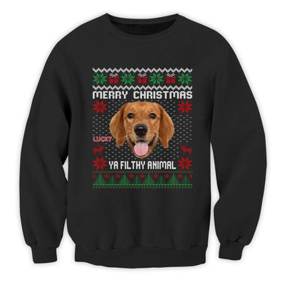 It's Paw-ty Time, Ya Filthy Animal- Personalized T-Shirt, Custom Photo Sweatshirt, Gift For Pet Lovers