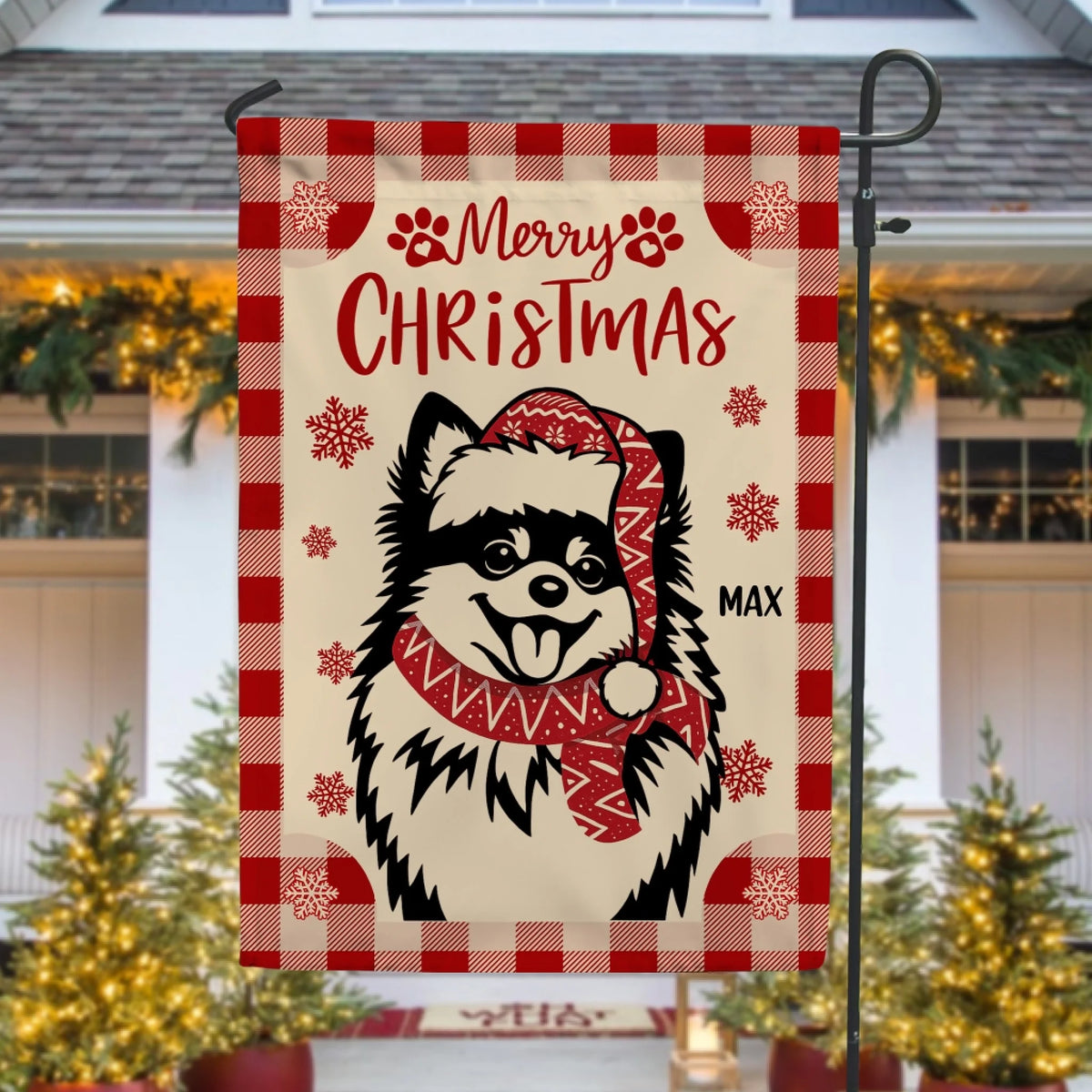 Festive Santa Dog Christmas mk 4