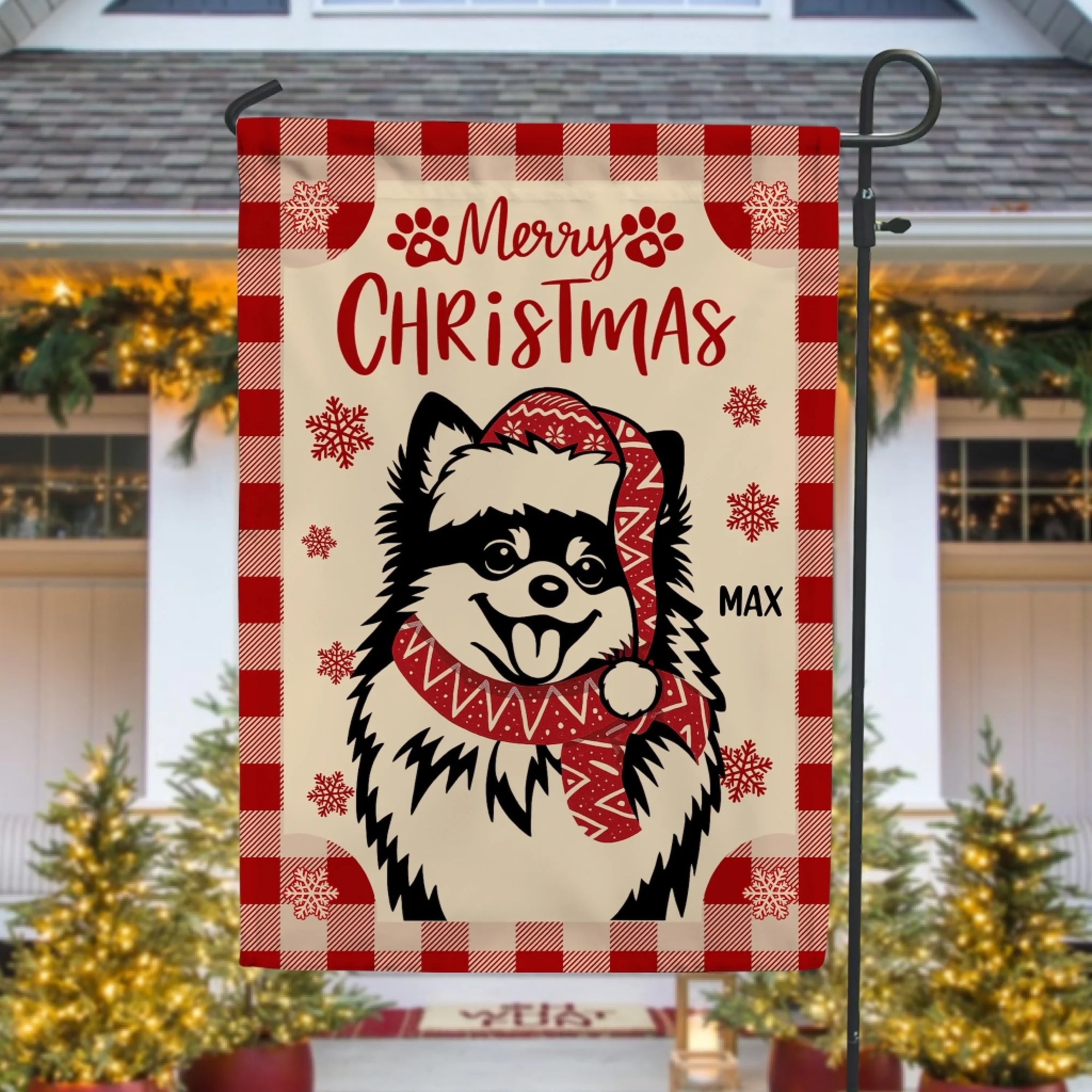 Festive Santa Dog Christmas mk 4