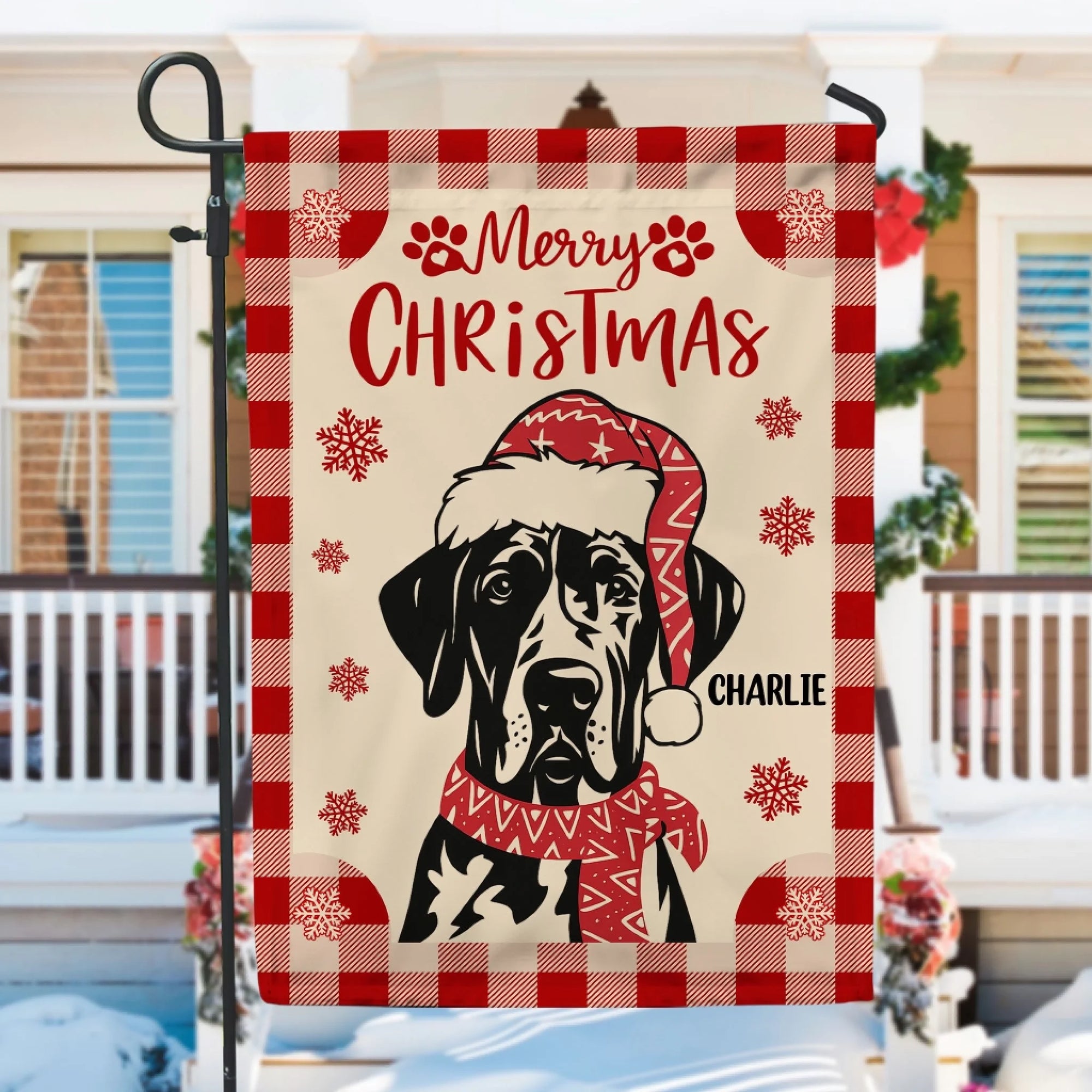 Festive Santa Dog Christmas mk 3