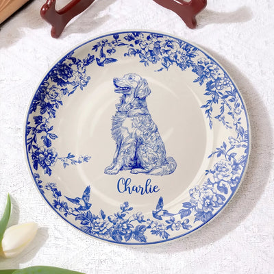 Chinoiserie Toile De Jouy Dog Art mk 5