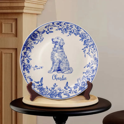 Chinoiserie Toile De Jouy Dog Art mk 6 (1)