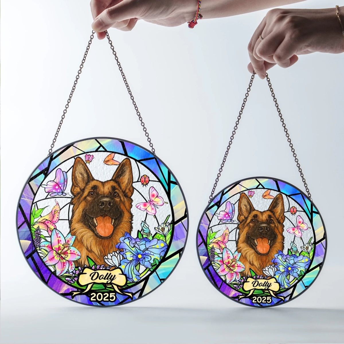 Dog Illustration With Flowers mk 4