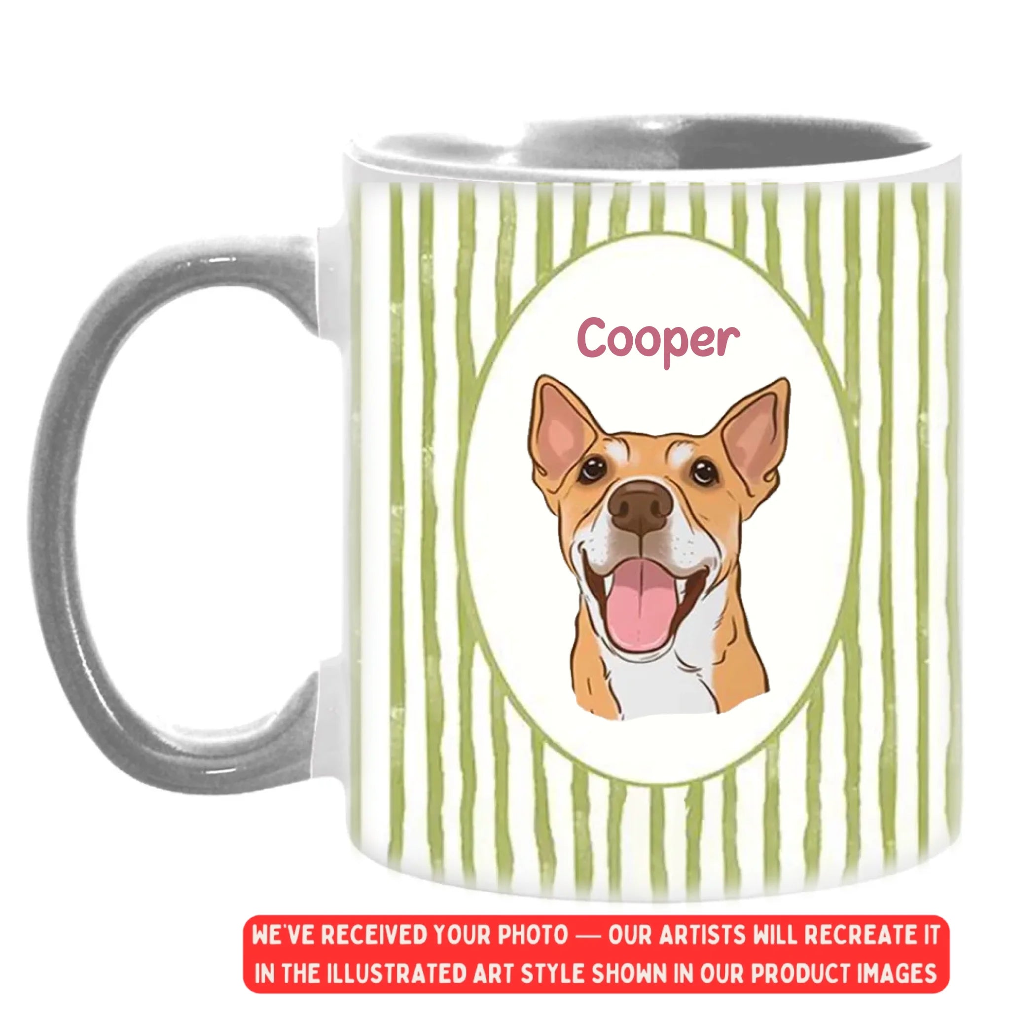 Custom Pet Portrait, Dog Line Drawing from Photo - Personalized Mug, Mug for Pet Lovers