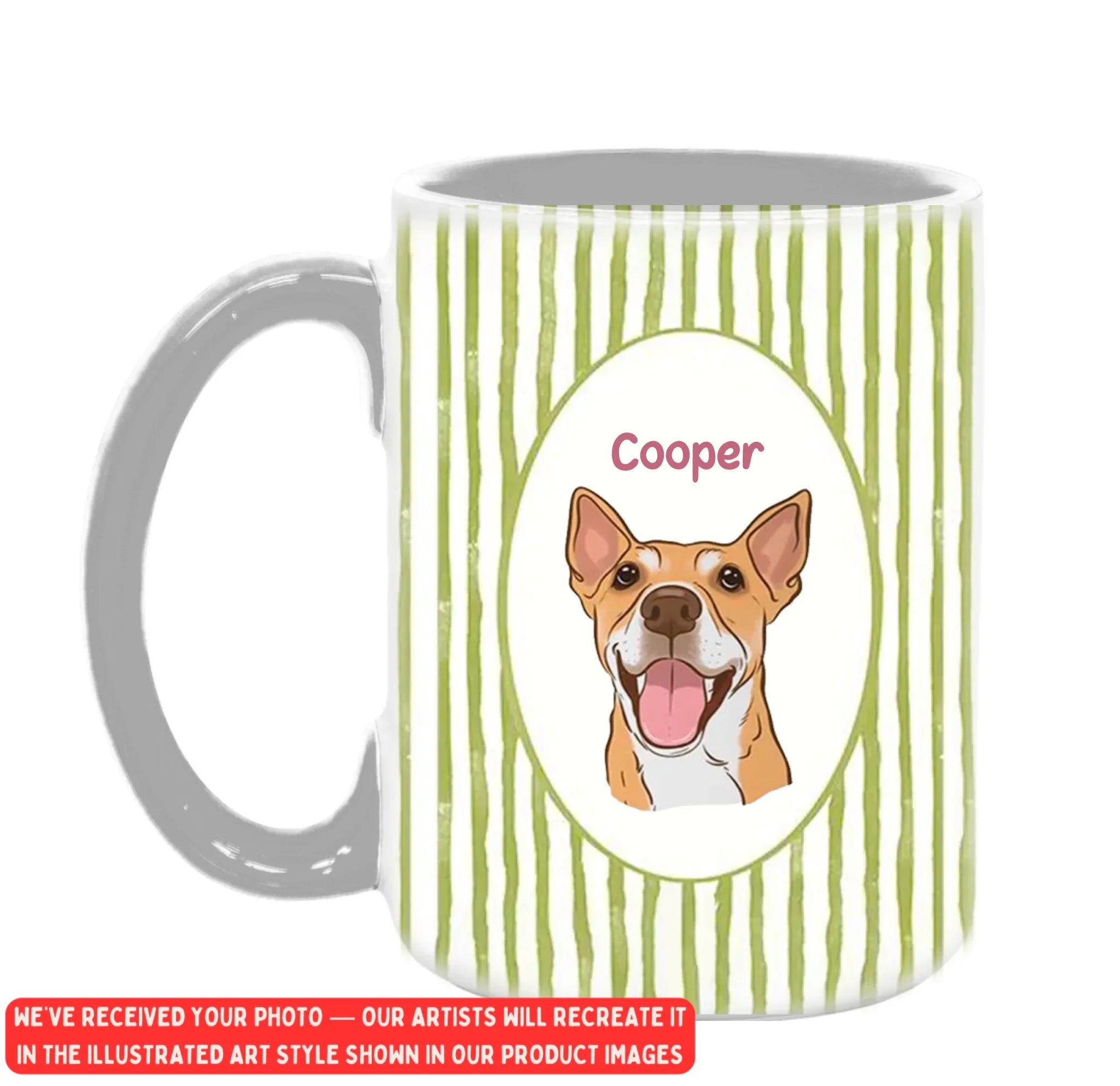 Custom Pet Portrait, Dog Line Drawing from Photo - Personalized Mug, Mug for Pet Lovers