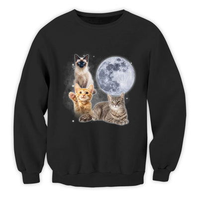 Custom Pet Howling To Moon Vintage - Personalized T-Shirt, Gift For Pet Lover, Pet Photo