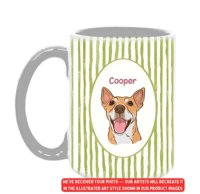 Custom Pet Portrait, Dog Line Drawing from Photo - Personalized Mug, Mug for Pet Lovers