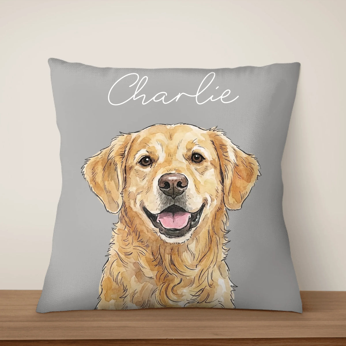 Forever My Best Friend - Personalized Pillow, Custom Pet Watercolor Art Style, Gift For Pet Owner