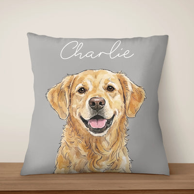 Forever My Best Friend - Personalized Pillow, Custom Pet Watercolor Art Style, Gift For Pet Owner