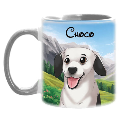 Sweet Pet Portrait Art - Personalized Mug, Gift For Pet Lovers, 3D Drawing Portrait From Photo, Pet Portrait, Cartoon Pet