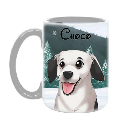 Sweet Pet Portrait Art - Personalized Mug, Gift For Pet Lovers, 3D Drawing Portrait From Photo, Pet Portrait, Cartoon Pet