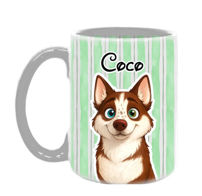Pet Portrait Cartoon 3D Style - Personalized Mug, Gift For Pet Lover, Dog Gift, Pet Portrait from Photo, Cute Pet