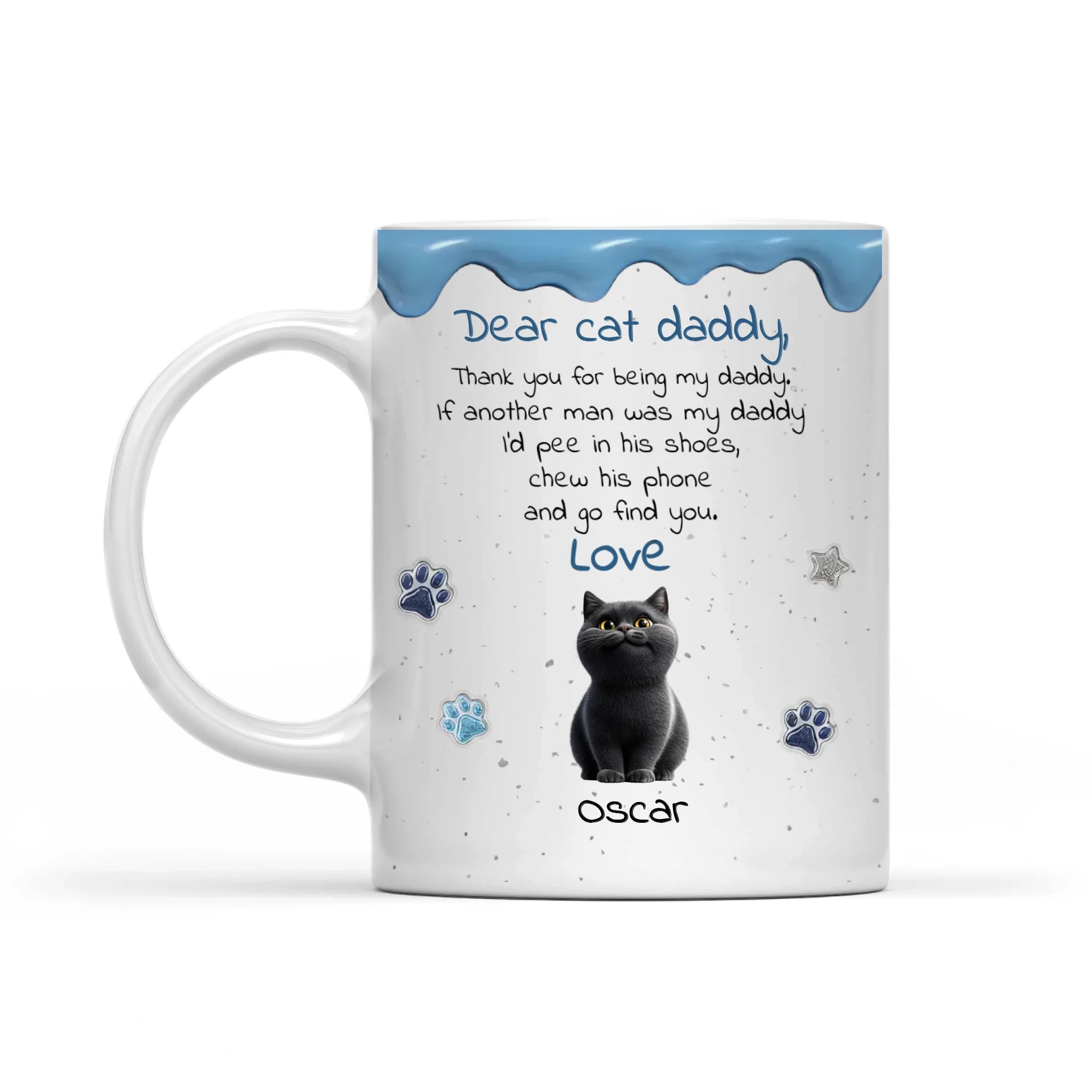 Thank You For Being My Cat Daddy - Personalized Mug, Gift For Cat Lovers