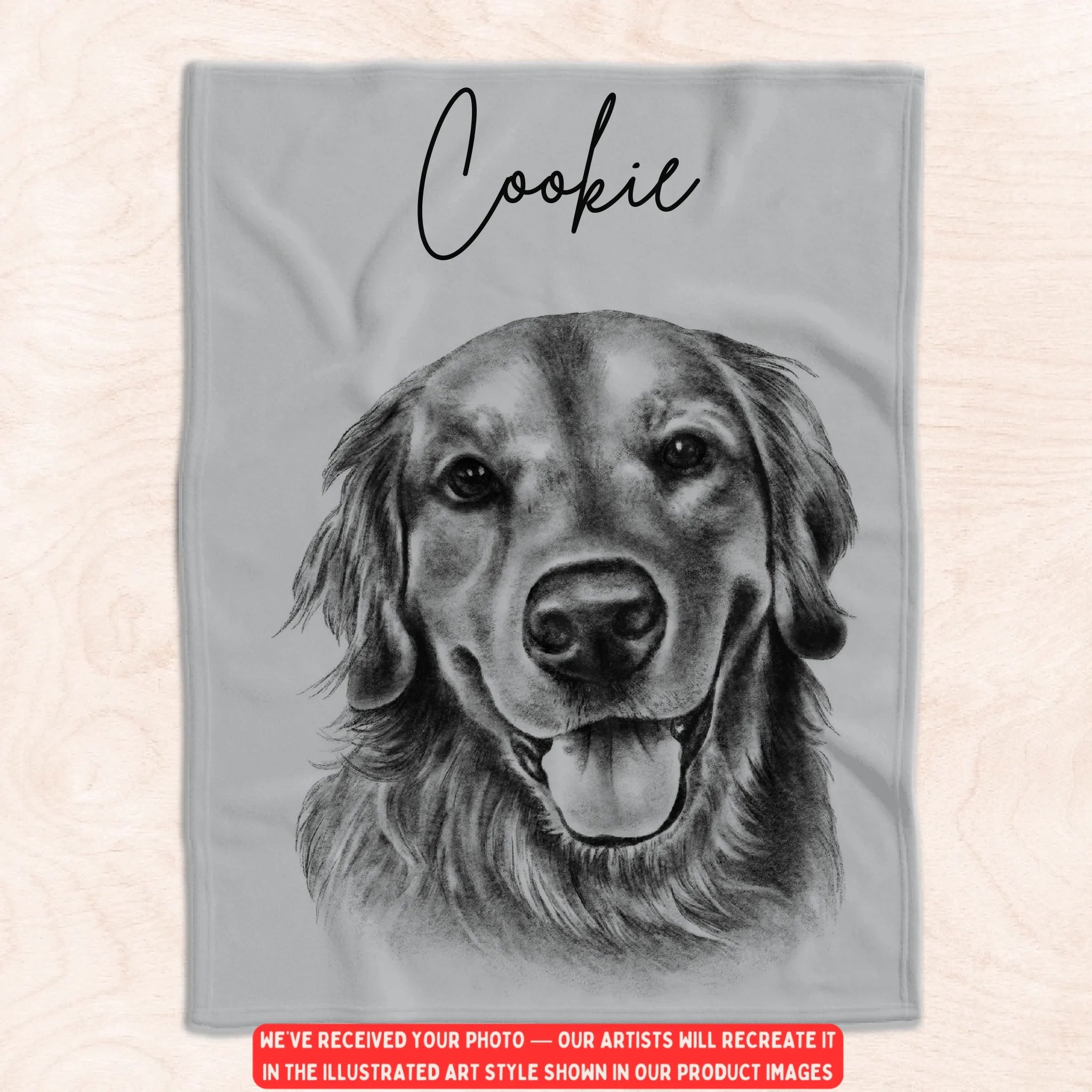 Love In Every Fur Line - Personalized Blanket, Gift For Dog Lover, Charcoal Dog Portrait Blanket, Cozy Pet Lover Gift