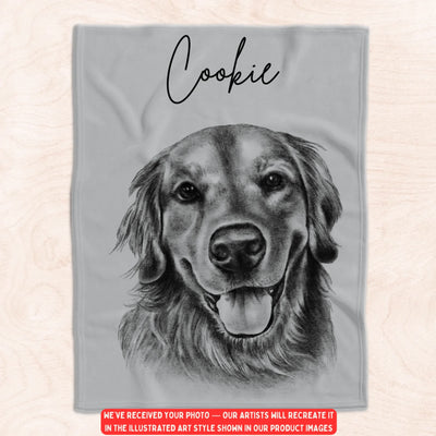 Love In Every Fur Line - Personalized Blanket, Gift For Dog Lover, Charcoal Dog Portrait Blanket, Cozy Pet Lover Gift